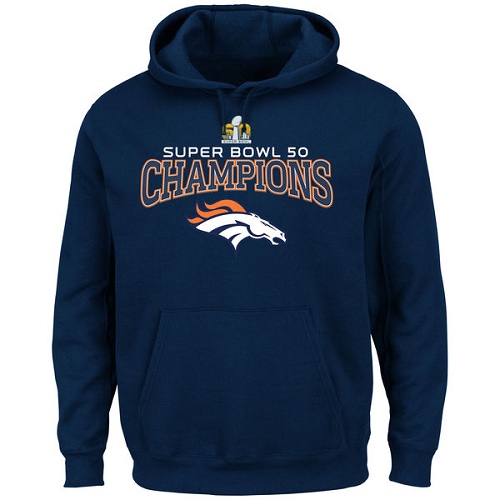 NFL Denver Broncos Majestic Super Bowl 50 Champions Choice VIII Hoodie - Navy